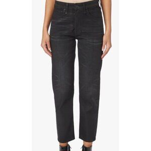 Rag & Bone Womens 30 Maya High Rise Slim Fit Coated Jeans in Worn‎ Black NWT